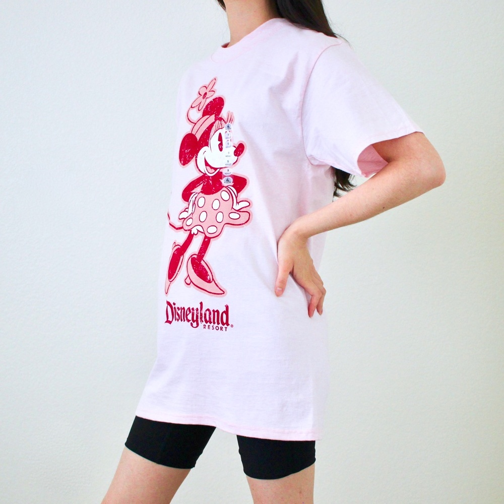 NWT Vintage Y2K Disneyland Hanes Minnie Mouse pink shirt - Picture 3 of 10